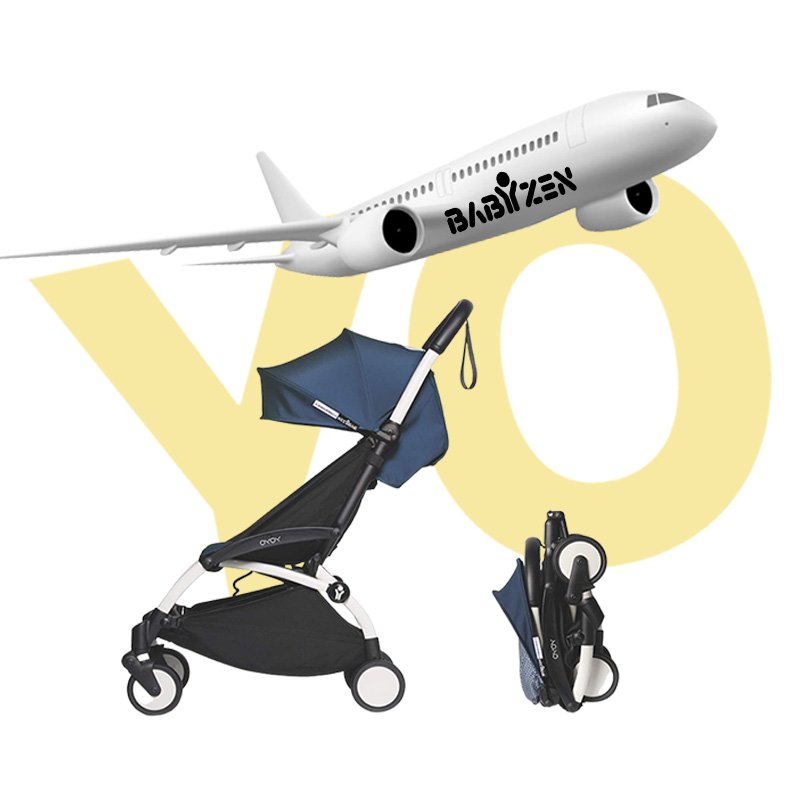 Yoyo Kinderwagen in der Kabine Er ladt sich in die First Class ein