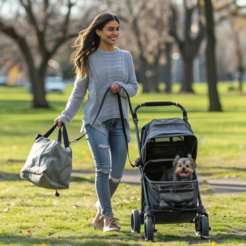 Kinderwagen für einen kleinen Hund